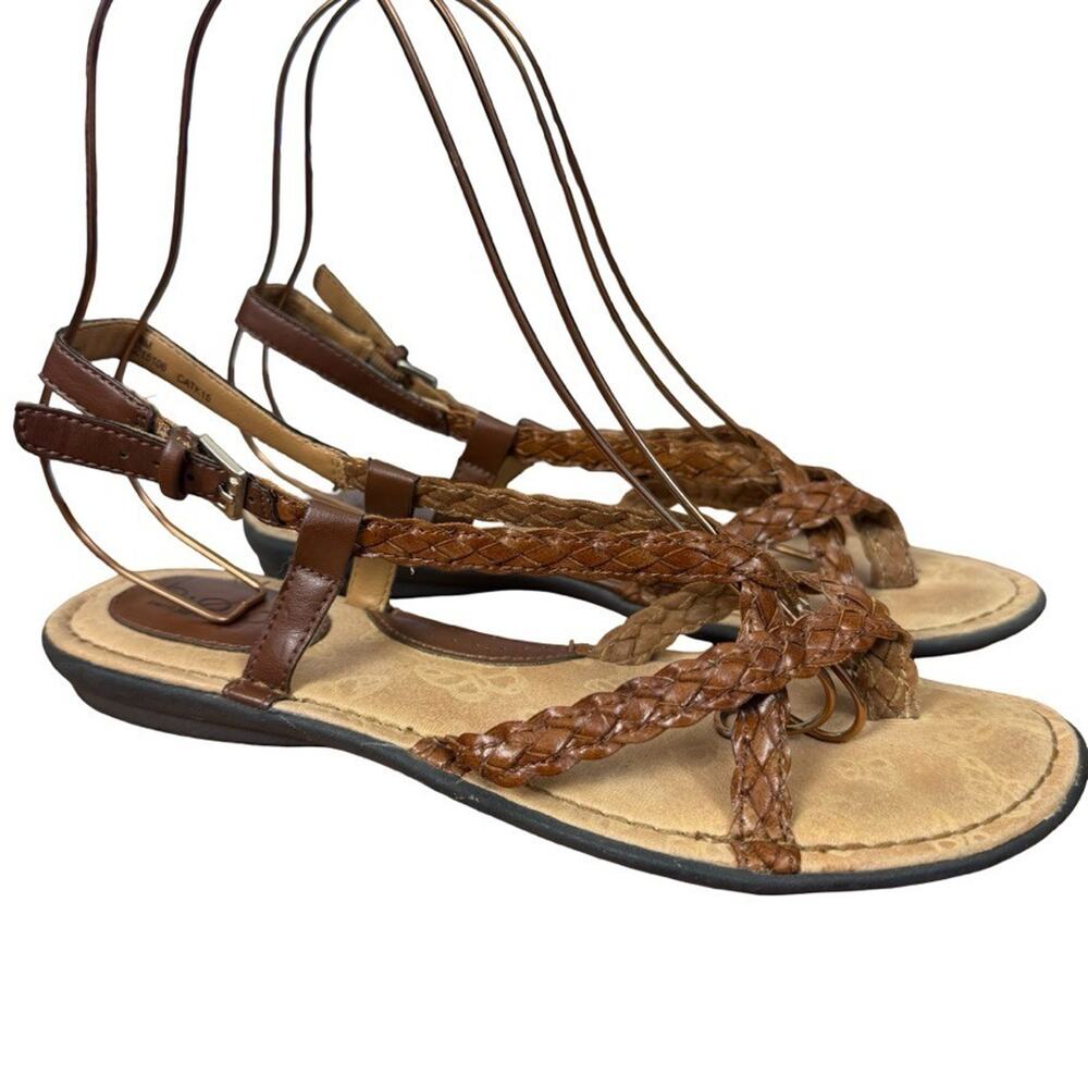 Boc Born Concept Macedonia Strappy Sandals Braided Ankle Strap Shoes sz 9 M